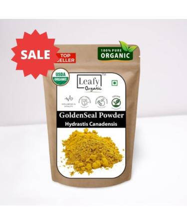 Leafy Organic Goldenseal Root Powder - 3.5 oz Pure Natural Goldenseal Root Powder Supplement - Buy Online on GoSupps.com