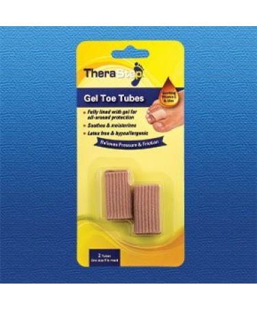 Therastep | Gel Toe Tubes X2| fully lined with protective gel | Soothing Vitamin E & Aloe