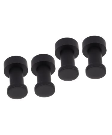 ABOOFAN 4 Pcs Bathroom Towel Hook Heavy Duty Clothes Rack Purses Black Towel Hook Towel Hooks Towel Rack 3X1.8X1.8CMx2pcs Blackx2pcs