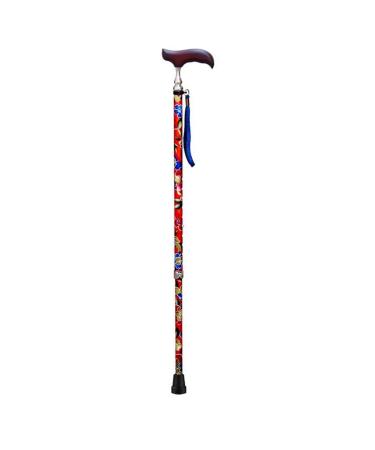 Crutches for The Elderly Wooden Carved Four-Legged Crutches Wrapped in Fancy Colours Aluminium Alloy Cane for The Elderly Four-cornered Walking Stick (Color : C) Smooth Sailing