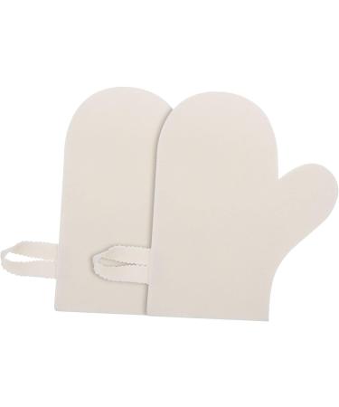 Felt Sauna Gloves 4-Piece Set for Body Scrubbing and Dead Skin Removal - Grey Bath Towels Scrubber Mitt Kit - Buy Online on GoSupps.com