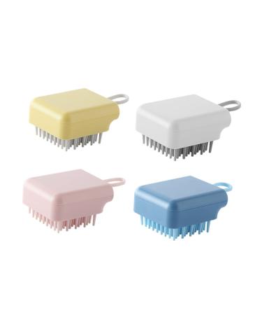 Mikinona 4 pieces massage shampoo Health wellness massage comb scalp massager Brush bluetii yellow laundry collector shed removal massage brush shampoo comb massage comb shampoo brush