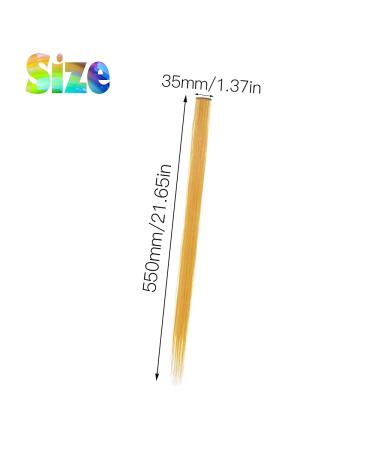 Suaywo 15-Piece 21-Inch Rainbow Clip-In Hair Extensions - Colorful Strands for Women Girls & Kids | Perfect Christmas Gift - Buy Online on GoSupps.com