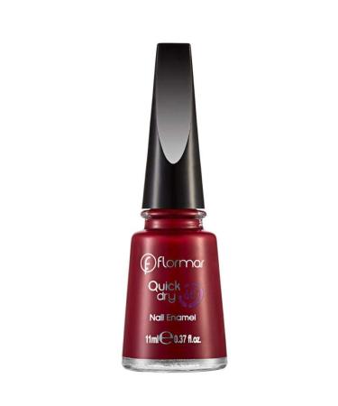 Flormar - Quick dry 60 Nail Enamel - QD06 - FIERY RED