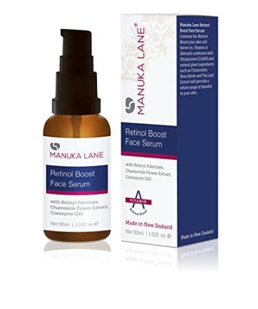 Retinol Boost Serum for Face & Neck - Plant-Based Collagen Shea Butter & Chamomile | Anti-Aging Youthful Skin Formula - 1.01 oz - Buy Online on GoSupps.com