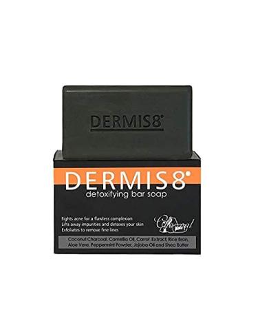 Dermis8  Detoxifying Soap Bar with Coconut Charcoal & Peppermint  200gr