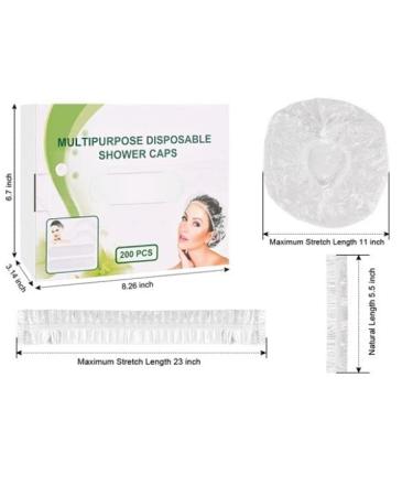 200PCS Disposable Shower Caps - Extra Elastic Large Waterproof Hair Cap for Women - Ideal for Home, Hotel, and Hair Salon Use - Buy Online on GoSupps.com