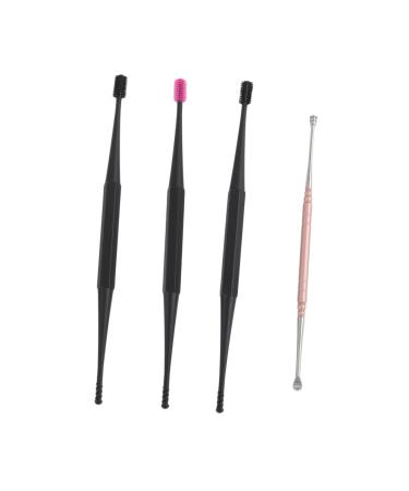 NOLITOY Double-Ended Set 4pcs Silicone Ear Scoops 1 Easy to Clean Random Color