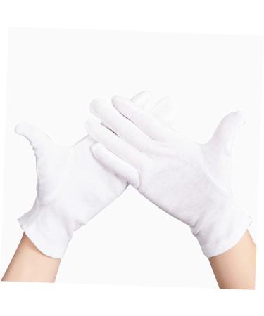 COOLHIYA 12 Pairs Cotton Protective Gloves lab Gloves Hand Muffs Cosmetic moisturizing Gloves Industrial Gloves Coin Jewelry Gloves Inspection Gloves White Cotton Gloves Protection Work M:22X9cm White - Buy Online on GoSupps.com