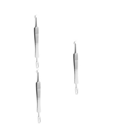 Beavorty 9 pcs Kit Remover Blackheads Stainless Pimple Curved for Blemish Steel Extractor Blackhead Tool