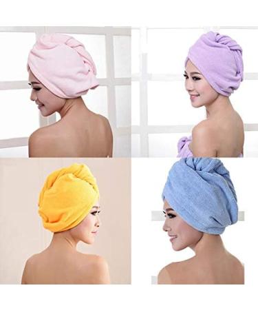Buy Gbyj Microfiber Hair Drying Wrap for Women - Quick-Dry Turban Towel Hat Cap for Swimming & Bath White - 60x20 cm - Buy Online on GoSupps.com