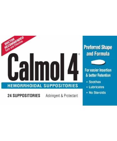 Pack of 3 Each CALMOL 4 Suppositories 24EA PT6749210411