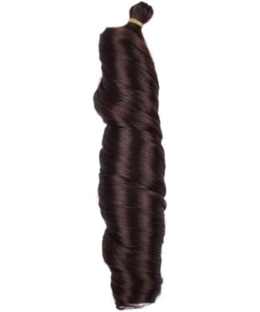 Just Another One French Curly Braiding Hair for Box Braids 22 Inch Loose Wave Synthetic Braiding Spiral Curl Braids Crochet Hair Ombre Silk For Braiding Womens Girls & unisex Dark Brown - Buy Online on GoSupps.com