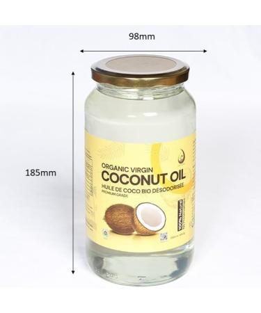 Ceyloni Organic Virgin Coconut Oil. USDA Organic certified Cold Pressed and Unrefined Virgin Coconut Oil for cooking baking and hair care (1000ml) - Buy Online on GoSupps.com