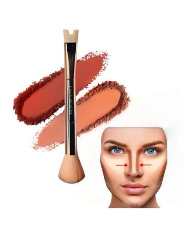 LAY S BEAUTY SELF CONTOUR NOSE BRUSH SCULPTING NOSE SHAPE DOUBLE SIDED 2IN1 FLAT TOP NOSE CONTOUR CONCEALING BRUSH FOR BLENDING COSMETIC PRO SMALL FOUNDATION BRUSHES VEGAN BEGINNER FRIENDLY