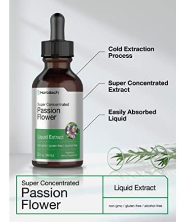 Passion Flower Tincture 2 fl oz | Alcohol-Free Liquid Extract | Super Concentrated | Vegetarian Non-GMO Gluten-Free by Horbaach - Buy Online on GoSupps.com