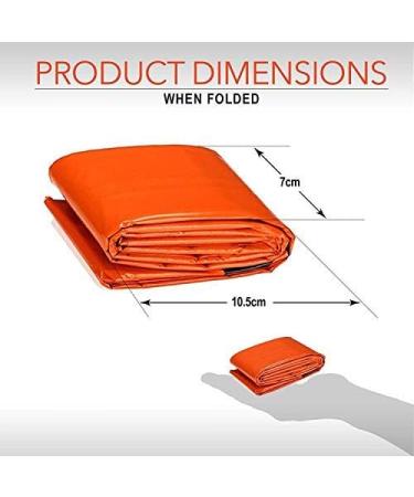 Bramble Thermal Emergency Bivouac Sack - 2 Pack Ultra-Light Waterproof Rescue Blankets for Camping Hiking & Emergencies - 213x91cm - Buy Online on GoSupps.com