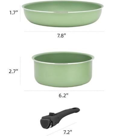 3PCS Frying Pan Set with Detachable Handle Space Saving Cookware Frying Pan Sauce Pan Non-Stick Oven Safe Up Dishwasher Safe Non Stick Frying Pan with Removable Handle - Buy Online on GoSupps.com