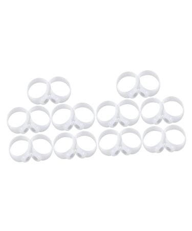 GLEAVI 10 Pairs Toe Ring Home Acupoint Covers Body Slimming Toe Rings Acupoint Stimulating Cover Acupoint Ring Practical Toe Ring Elastic Band Cover Bulk Silica Gel Appliance Travel Transparent Whitex2pcs 3.1X3.1X1.2CMx2pcs