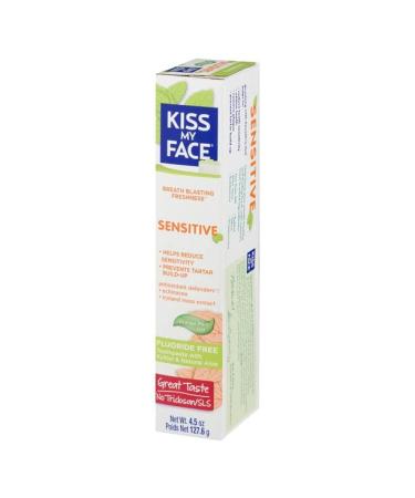 Kiss My Face Sensitive Toothpaste, 4.5 oz - Fluoride Free (Pack of 2) - Buy Online on GoSupps.com