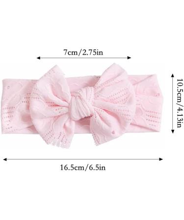 Buy Kiw Wednesday Baby Girl 3-Piece Nylon Turban Hair Bands - Pink Bowknot Elastic Straps for Newborns & Toddlers - International Shipping Available - Buy Online on GoSupps.com