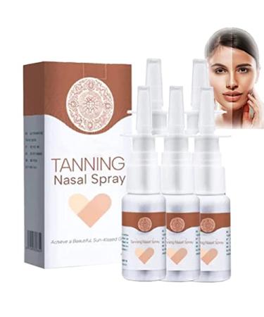 BronzeMist Tanning Nasal Spray Self-Tanning Facial Mist Tanning Sunless Spray Deep Tanning Dry Spray Sunless Tanning Mist Natural-Looking Tan (5 Pcs)