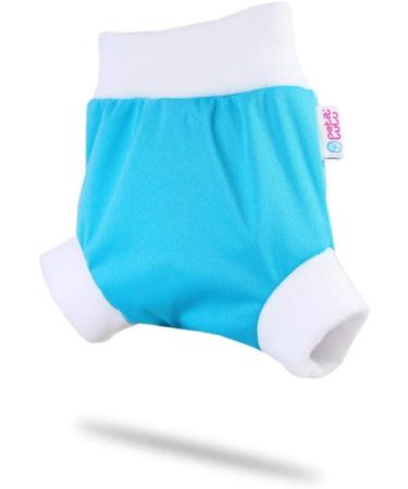 Petit Lulu Pull Up Cloth Nappy Wrap | Size M | Washable Diaper Wrap | Reusable Cloth Nappies | Made in Europe (Blue) - Buy Online on GoSupps.com