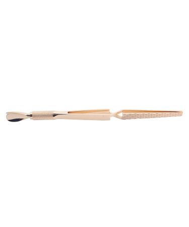 Stainless Steel Nail Pinching Clip with Nail Pusher Nail Shaping Clip Effortless Remover Nail Glue Dead Skin Sculpture Nail Art C Curve(Golden)