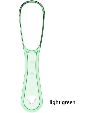 Auklopvzz Tongue Cleaner for Adults - Double-Sided Reusable Hygiene Brush for Fresh Breath - Unisex Plastic Scraper Tool in Light Green - Buy Online on GoSupps.com
