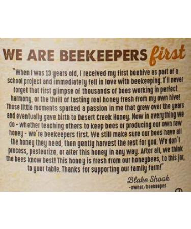 Desert Creek Raw Honey - Premium Pure Texas Product - 1 Gallon - Buy Online on GoSupps.com