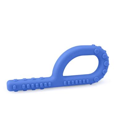 ARK Grabber firm and specially firmly in smooth or textured with simple handling for children including ATC care instructions - jaw motor skills bite block chewing teeth (specially firmly textured - blue)