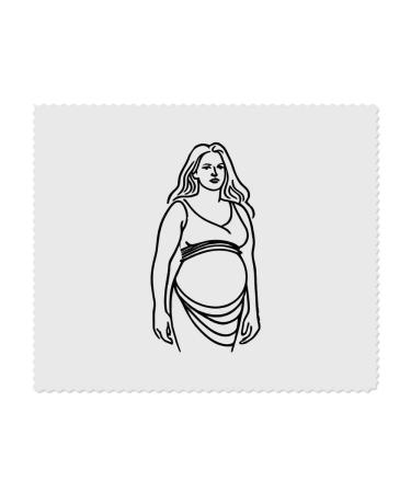 2 x Microfiber Cleaning Cloths for Glasses Lenses "Pregnant Woman" (LC00024491)