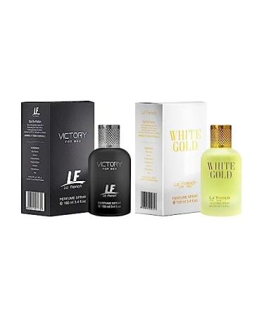 thakor craft La French Victory & White Gold Perfume Combo for Men | 100ml + 100ml Eau De Parfum | Long Lasting Luxury Fragrance Set | Premium Scent | Perfume Gift Set (Pack of 2)