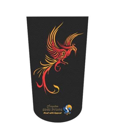 Heal with Appeal Amputee stump sock Phoenix Flying blk bgnd V1 3Ply stump sock