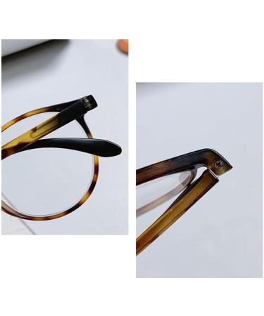 Qinzhenz Round Anti-Blue Light Reading Glasses | Glare-Free HD Computer Readers for Men & Women | Coffee Color | +0.00 Strength - Buy Online on GoSupps.com