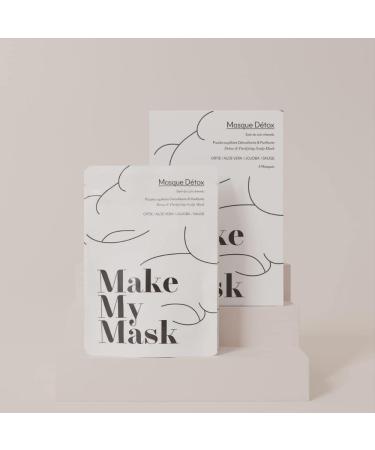 MakeMyMask - Detox Mask/Oily Hair - Detoxifying and purifying hair powder - pack of 4 masks - 1 month treatment - Buy Online on GoSupps.com