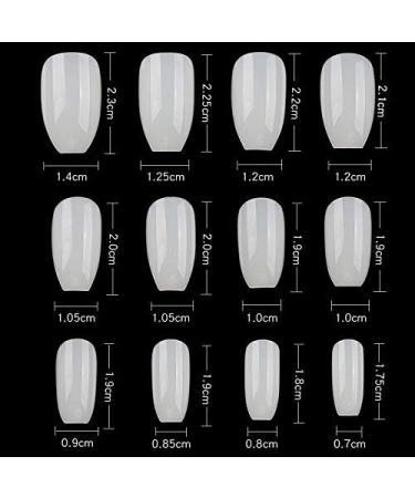 600 Pieces Short Coffin False Nail Tips NATURAL Full Cover Acrylic Press On False Nails - Professional Salon & Home Use - Buy Online on GoSupps.com