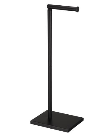 Free Standing Bathroom Toilet Paper Holder Stand with Reserve, Stainless Steel Pedestal Tissue Roll Holder, Black DECLUTTR - Buy Online on GoSupps.com