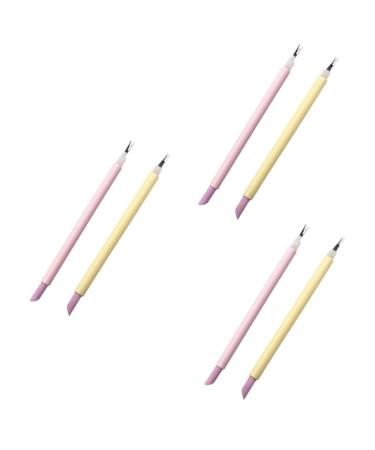 FRCOLOR 6Pcs Cuticle Trimmer Dead Skin Fork Cuticle Pusher Fork For Callus Removal Dual Purpose Clippers Mediumx3pcs as shown x 3pcs
