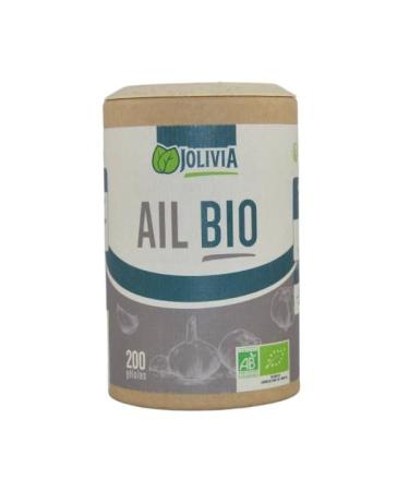 Organic Garlic AB - 200 Vegetable Capsules of 280 mg | Capsule Size | Food Supplement | Vegan | Made in France