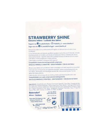 Labello Strawberry Shine Lip Balm 4.8g - Nourishing & Colorful Moisturizer with Natural Ingredients | 24-Hour Hydration - Buy Online on GoSupps.com