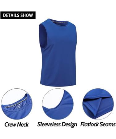 CIMIC 3 Pack Men's Sport Muscle Shirts - Fast-Dry Breathable Anti-Odor Fitness Tops with Reflective Stripes - Casual Activewear in Black Gray White - Size L - Buy Online on GoSupps.com