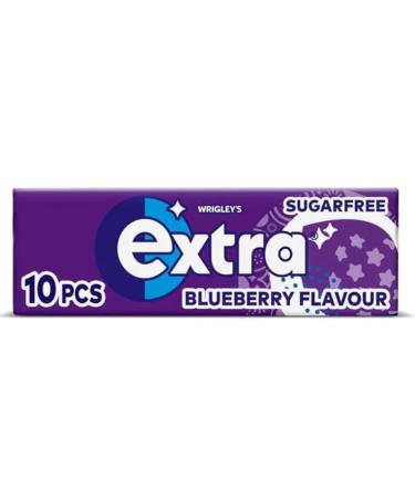 Wrigley's Extra Chewing Gum (Pack Of 60) Blueberry Flavour Sugar Free Helps keep Teeth Clean And Mouth Fresh