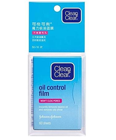 Beauty Kate Oil Control Film, Oil Blotting Paper the Same Series with Clean & Clear Oil Absorbing Facial Sheets, 60 sheets Blue 1