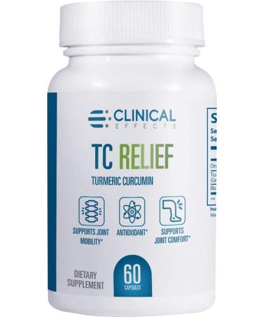 Clinical Effects TC Relief - Turmeric Curcumin with Bioperine Black Pepper - Joint Supplement and Immunity Support - 60 Capsules 60 Count (Pack of 1)