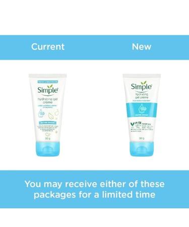 Sim.ple Water Boost Hydrating Gel Creme 50g | 100 HR Hydration for Normal to Dry Skin | Enriched with Pentavitin & 11% Hydrating Actives - Buy Online on GoSupps.com