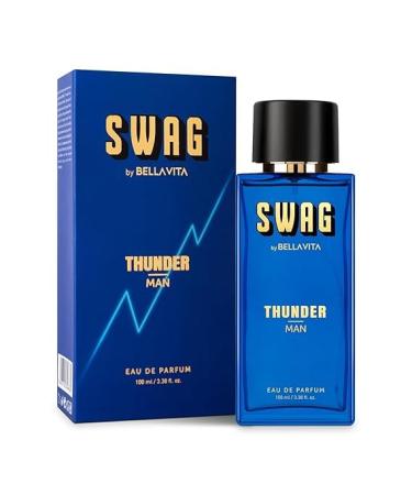 SWAG THUNDER Eau De Parfum Perfume for Man with Bergamot Sandalwood & Lily|Woody & Musky Premium Long Lasting Fragrance Scent 100m - Buy Online on GoSupps.com