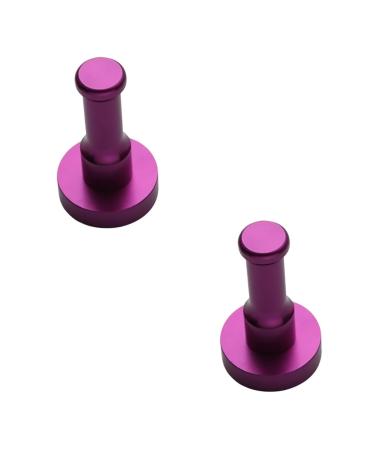 Zerodeko Metal Coat Hanger 2pcs Metal Clothes Hanger Black Robe Towel Hook Backpack Hooks for Wall Hat Towel Rack mediumx2pcs Purplex2pcs