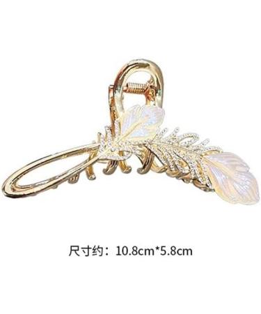 LNYHLXS Alloy ClipTemperamentFeather Hair ClipStraight ClipCoiled Hair Large Headwear 1 count (Pack of 1) Metallic - Buy Online on GoSupps.com