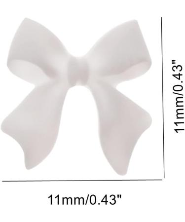 100 Pieces 3D Nail Bowknot Mini Butterfly Bow Ties Nail Charms Flatback Nail Art Resin Decoration for Nail Manicure Accessories Women Girls (White) - Buy Online on GoSupps.com